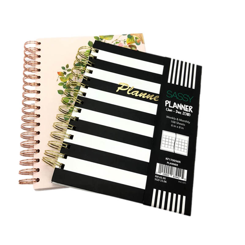 Wire-O Gold Foil Diary